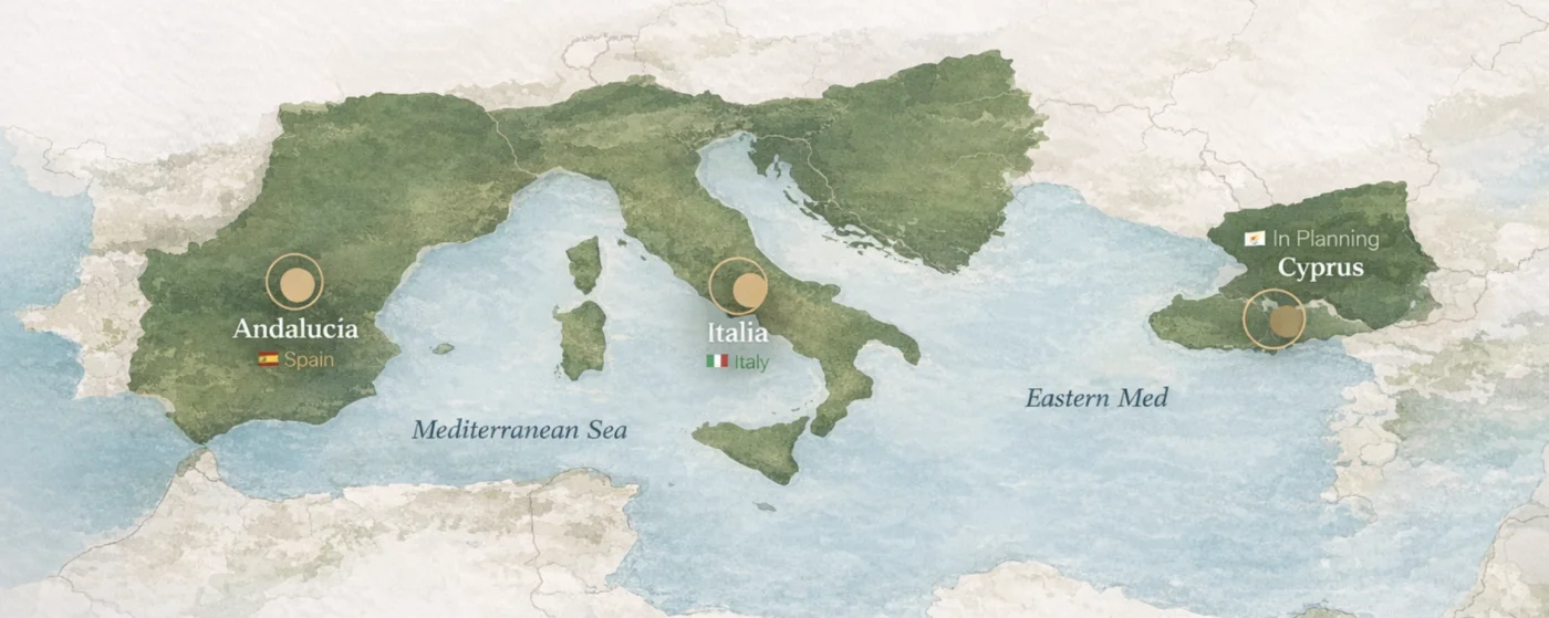 VEVA Mediterranean Network — Andalucía, Italia, Cyprus